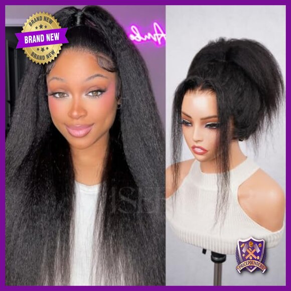 360 Full Lace Human Hair Wig Glueless Drawstring Beginner Friendly 24 Inch
